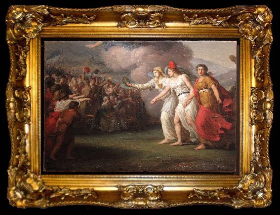framed  Jean joseph Taillasson Liberty bringing back Justice and Liberty to peoples, ta009-2
